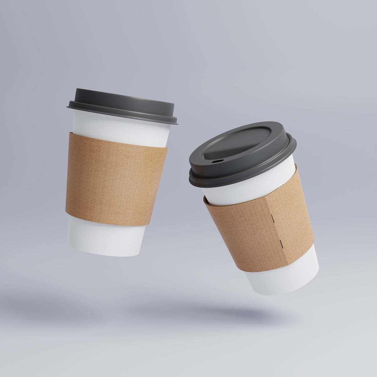 hot cups with lids and sleeves